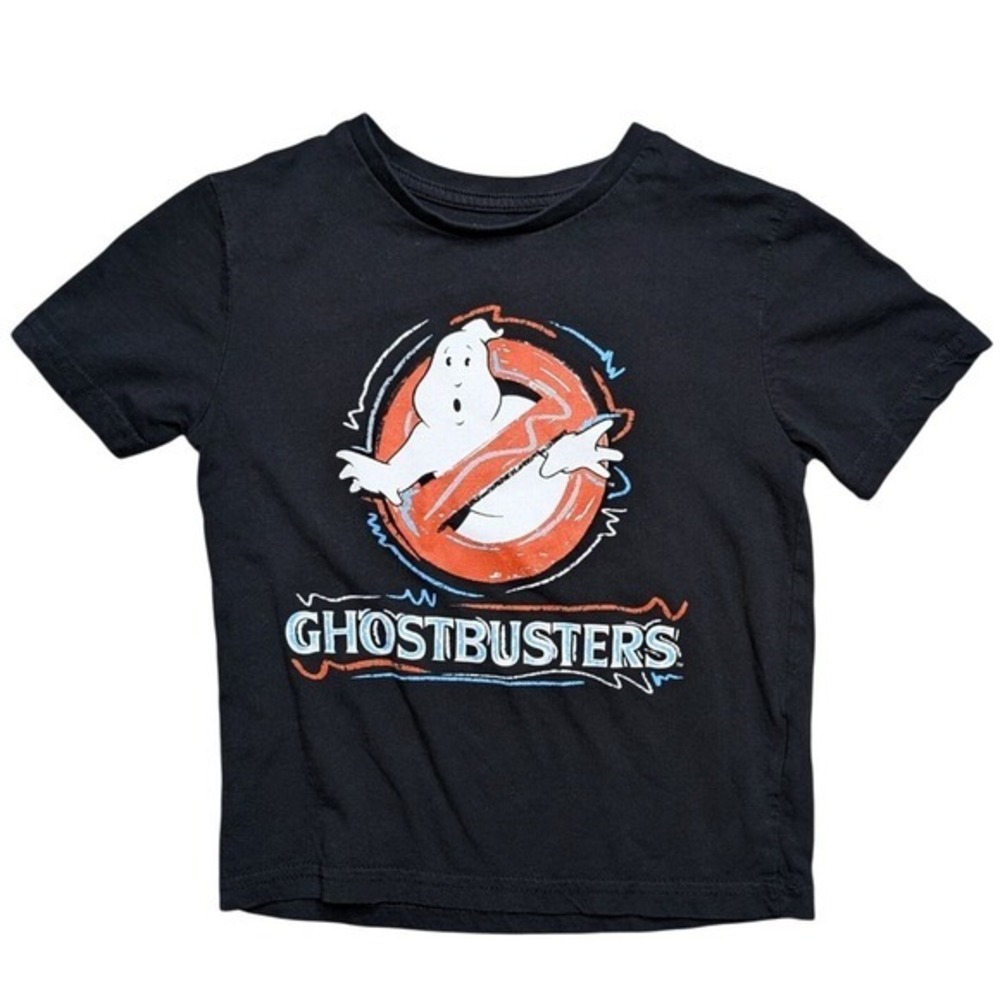 Ghostbusters Kids Small size 6 Black Graphic Short Sleeve Tee Shirt